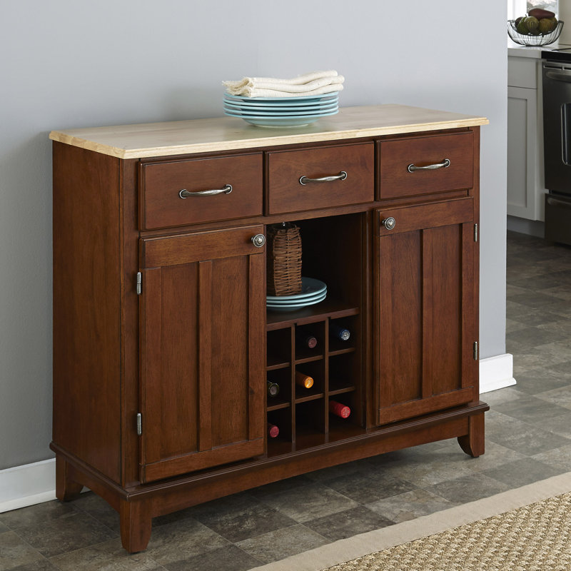Andover Mills™ Presswood Traditional 41.75" Wide 3 Drawer Wood Server